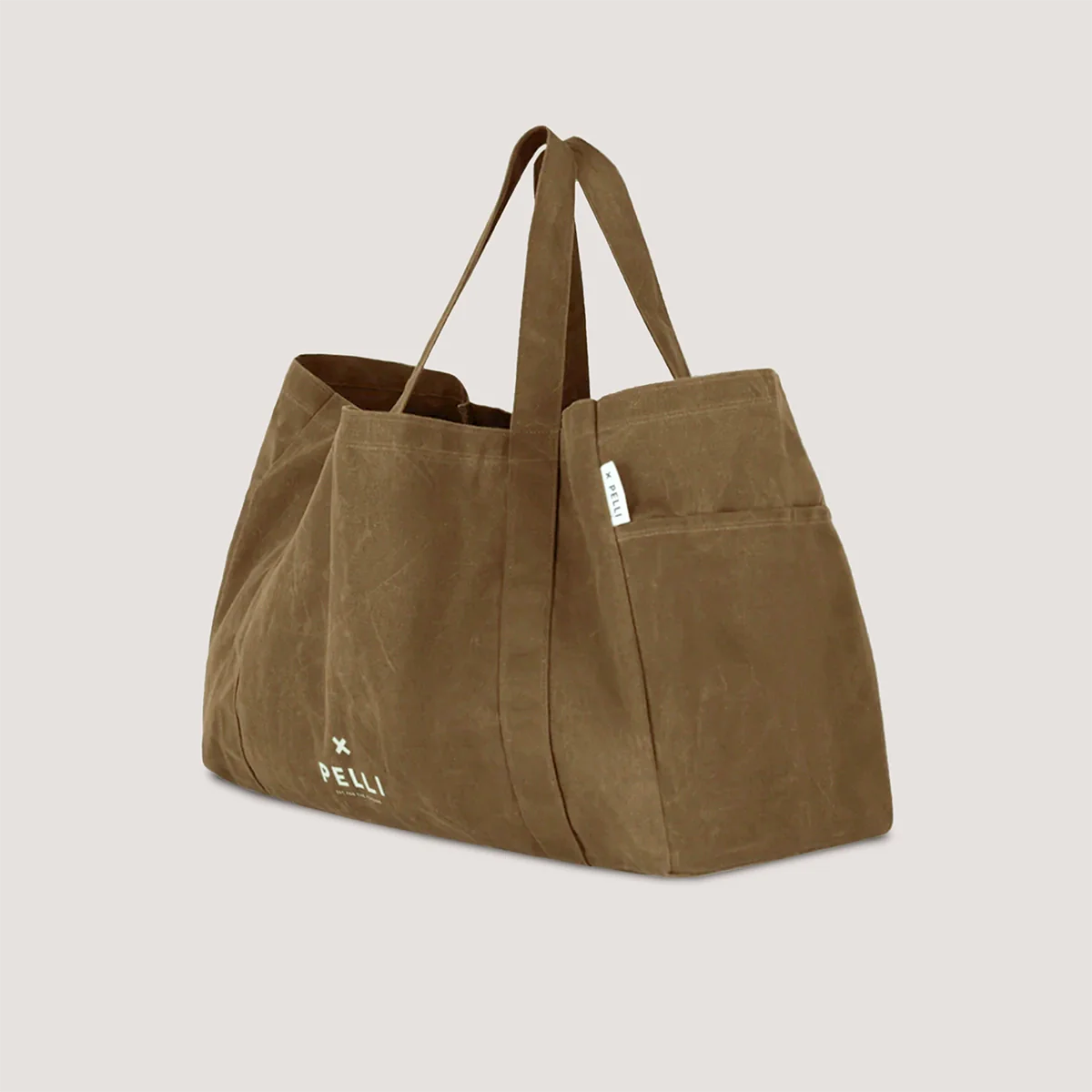 Beachy Keen Waxed Canvas Beach Bag - Chai Tea