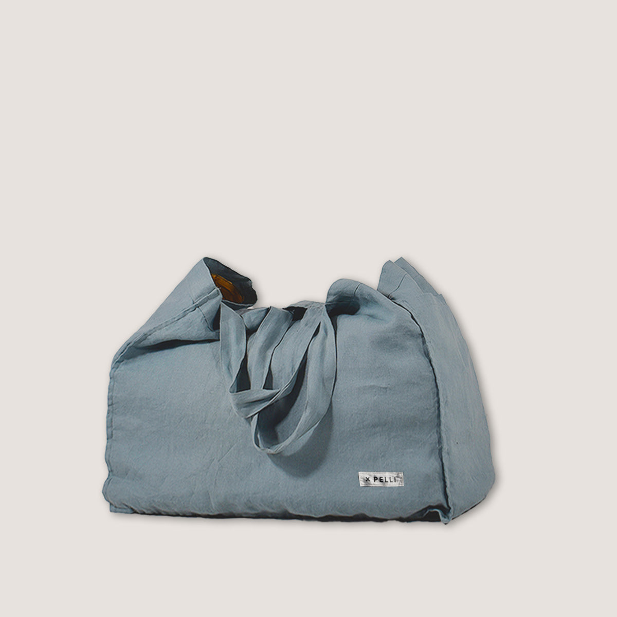 large linen tote bag