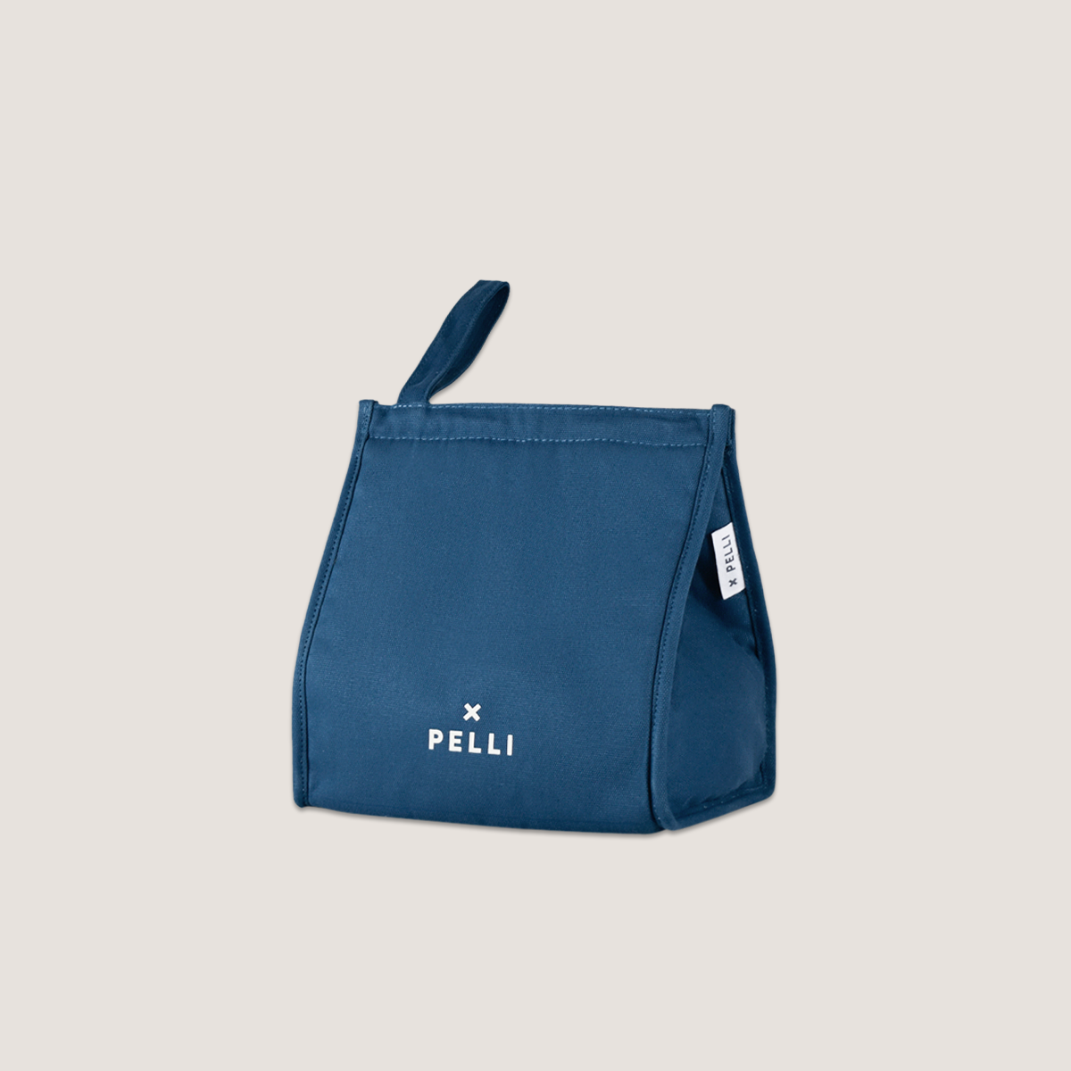 Big Break Canvas Insulated Lunch Bag - Dark Teal Blue