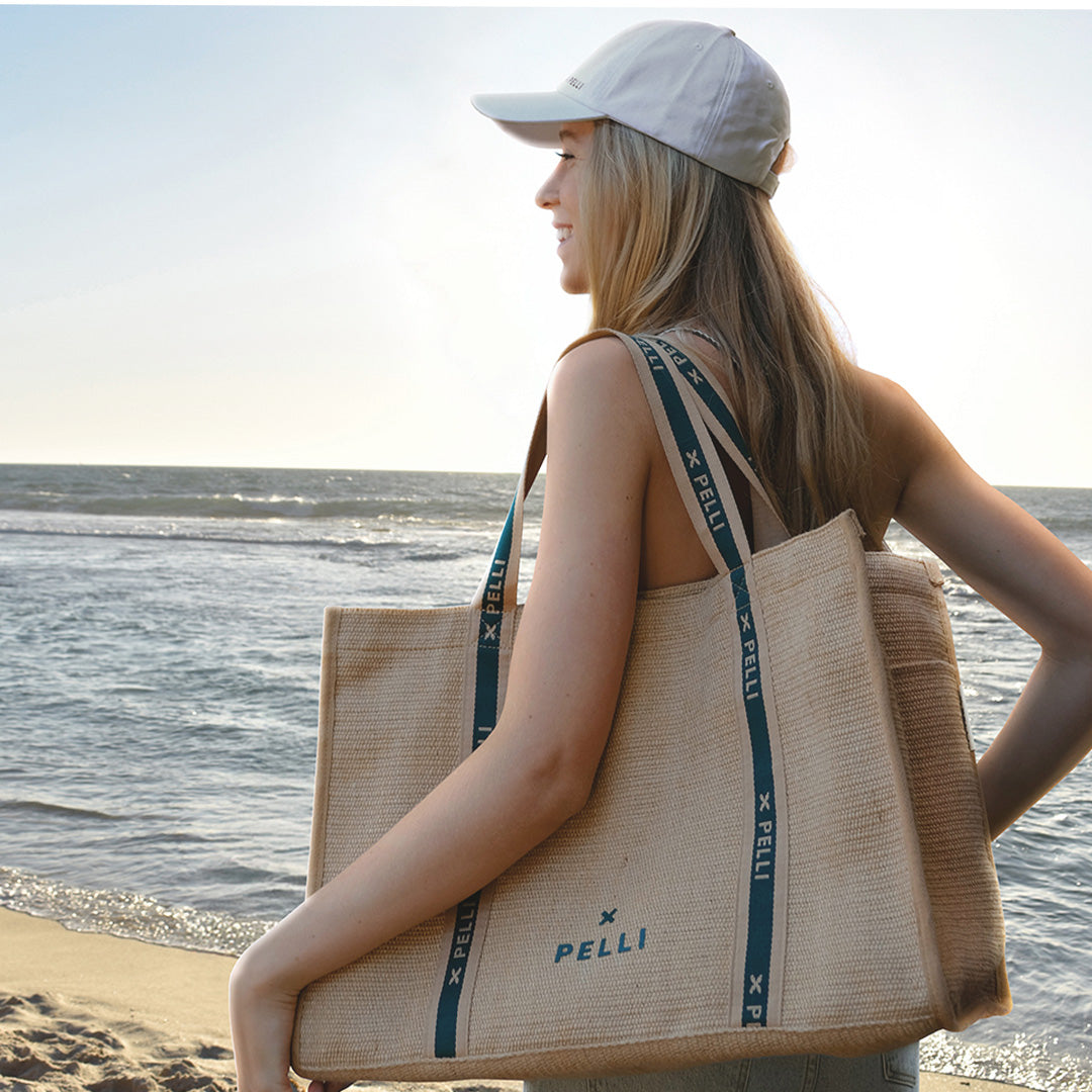 Tamarama Deluxe Tote in Natural Jute Weave
